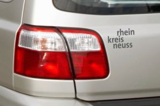 Autoaufkleber "rhein kreis neuss" (anthrazit)