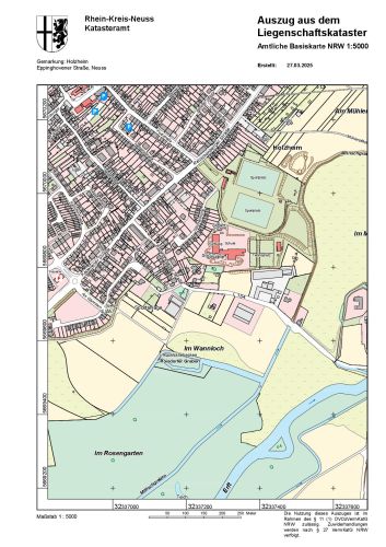 Eine Amtliche Basiskarte (ABK) im Rasterdatenformat farbig
