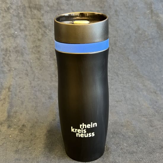 Thermobecher mit Rhein-Kreis Neuss-Logo